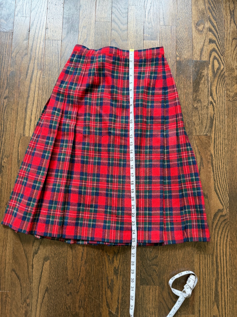 Pendleton Red and Green Tartan A-Line Skirt - Picture 7 of 7